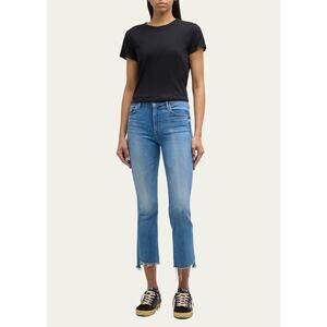Mother 25 The Insider Crop Step Fray Jeans in CareFree